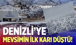 Denizli'ye mevsimin ilk karı düştü