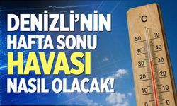Denizli’nin Hafta Sonu Havası Nasıl Olacak!