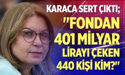 Gülizar Biçer Karaca; "Fondan 401 milyar lirayı çeken 440 kişi kim?"