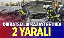 Dikkatsizlik Kazayı Getirdi: 2 Yaralı