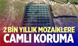 2 Bin Yıllık Mozaiklere Camlı Koruma