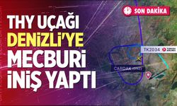 THY Uçağı Denizli'ye Mecburi İniş Yaptı