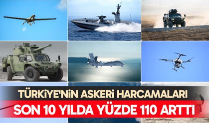 Türkiye'nin askeri harcamaları son 10 yılda yüzde 110 arttı