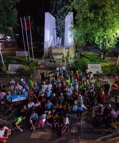Denizli’de 400 bisikletli birlikte pedal çevirdi