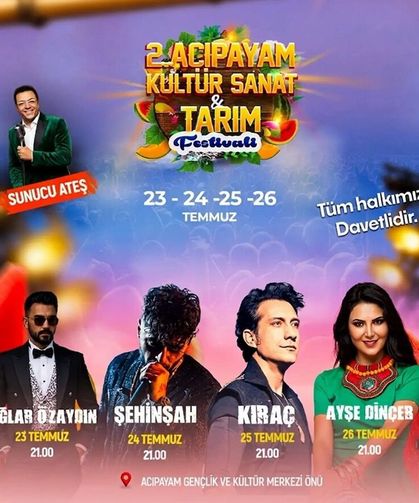 Acıpayam’da festival rüzgârı esecek