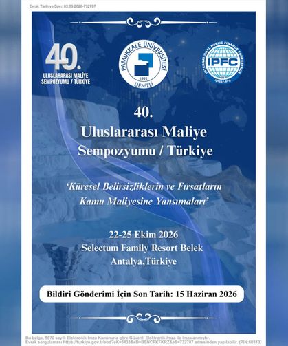 40. Uluslararası Maliye Sempozyumu başlıyor