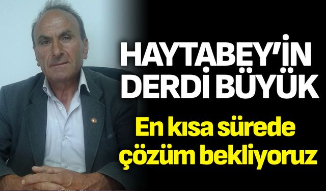 Haytabey’in derdi büyük