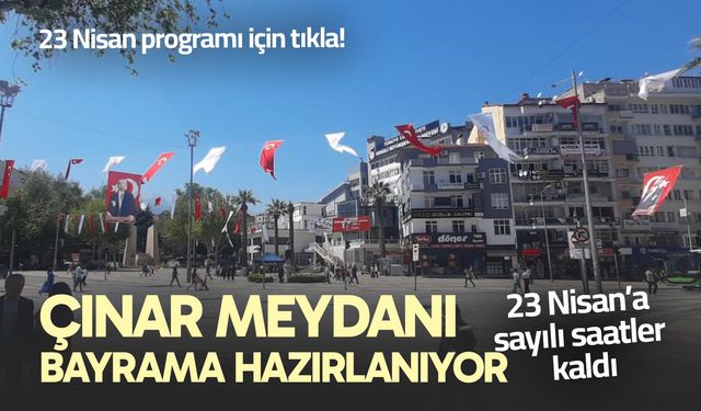Delikliçınar Meydanı 23 Nisan için hazırlanıyor