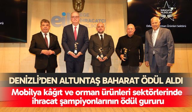 Denizli’den Altuntaş Baharat Ödül Aldı