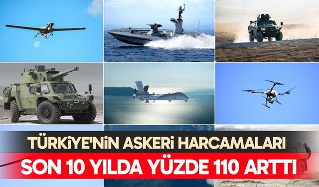 Türkiye'nin askeri harcamaları son 10 yılda yüzde 110 arttı