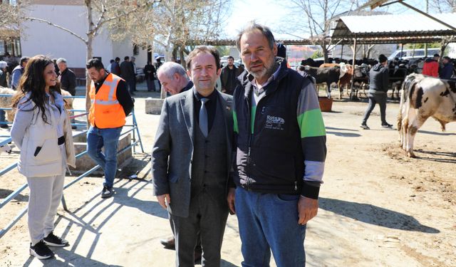 Başkan Levent Yıldırım Hayvan Pazarını Ziyaret Etti