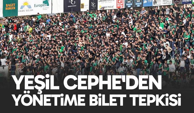 Yeşil Cephe'den yönetime bilet tepkisi