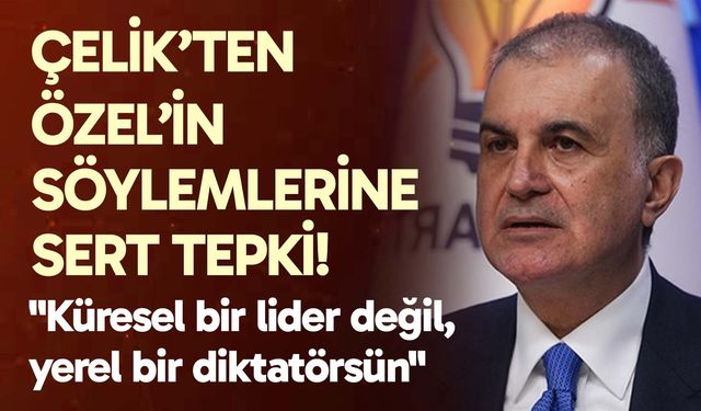 Çelik'ten CHP Genel Başkanı Özel'in söylemlerine tepki