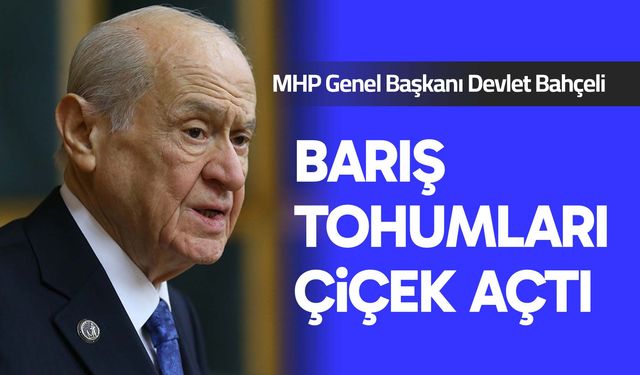 MHP Genel Başkanı Devlet Bahçeli: Barış tohumları çiçek açtı