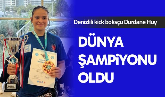 Denizlili kick boksçu dünya şampiyonu oldu