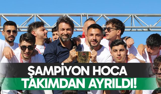 Şampiyon hoca takımdan ayrıldı!