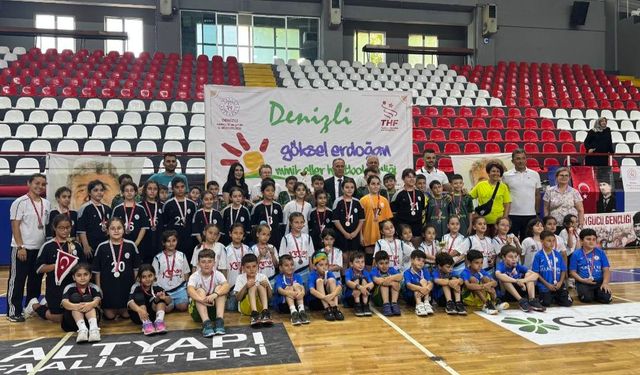 350 minik sporcu, Göksel Hoca için ter döktü!