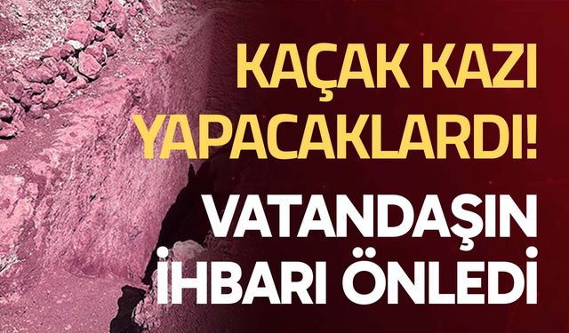 Duyarlı vatandaşın ihbarı tarih talanını önledi