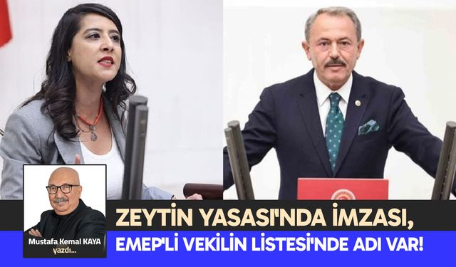 ZEYTİN YASASI'NDA İMZASI, EMEP'Lİ VEKİLİN LİSTESİ'NDE ADI VAR!