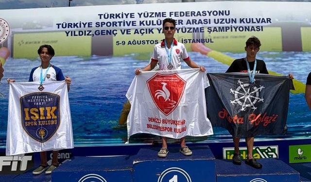 Denizli’nin altın kulacı Türkiye şampiyonu
