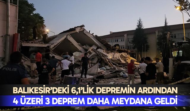 Balıkesir'de 6,1 büyüklüğünde deprem