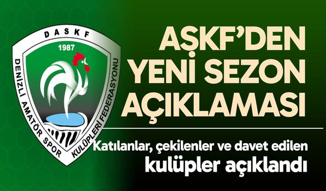 ASKF’den yeni sezon açıklaması