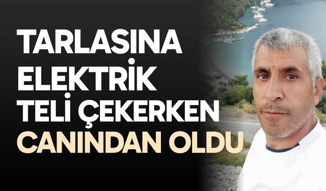 Tarlasına elektrik teli çekerken canından oldu