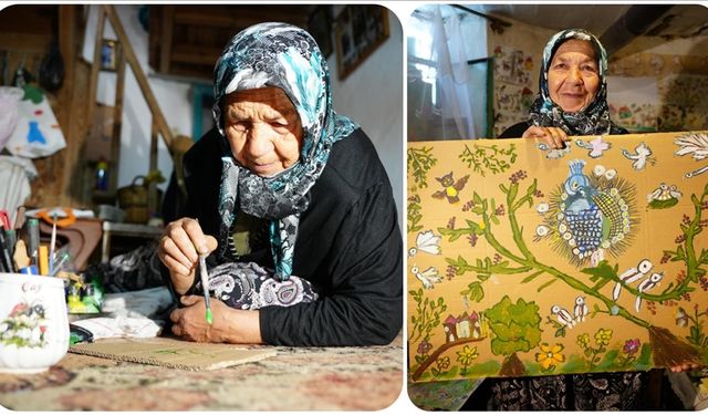 Hakime teyze evini resim galerisine dönüştürdü