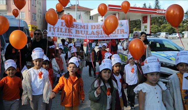 Ana sınıfı öğrencileri lösemi hastaları için gökyüzüne balon bıraktı