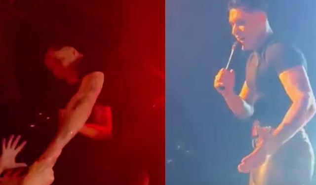 Ünlü şarkıcı Emircan İğrek konserde çıldırdı: Bak gerçekten tekme atarım