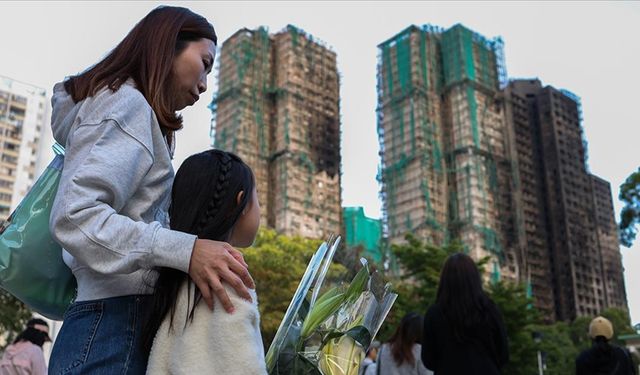Hong Kong'da Tai Po yangınında hayatını kaybedenler için 3 gün yas ilan edildi