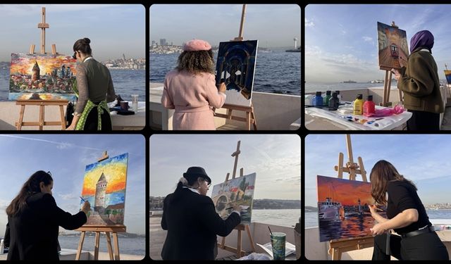 Öğretmenler İstanbul'u tuvallerine yansıttı