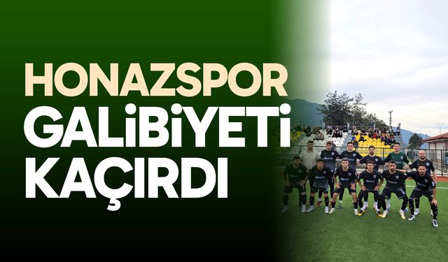Honazspor galibiyeti kaçırdı