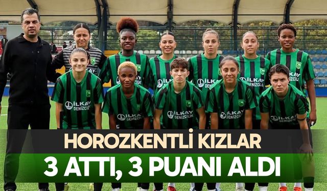 Horozkentli kızlar 3 attı, 3 puanı aldı