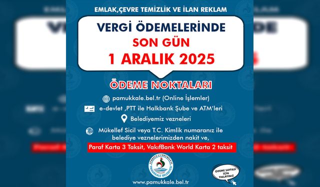 Resmi Reklam - Pamukkale Belediyesi - 17, 18 Kasım 2025