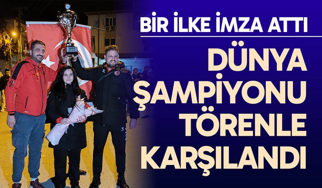 Dünya şampiyonunu mahalle sakinleri törenle karşıladı
