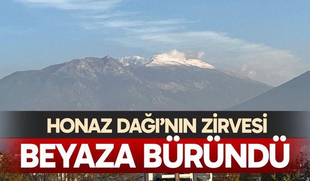 Honaz Dağı beyaza büründü