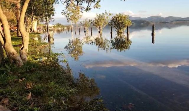 Taşınan sular Köyceğiz Gölü’nü taşırdı