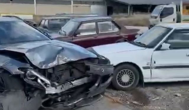 Lüks otomobili izinsiz alıp 3 araca çarptı: 1 yaralı