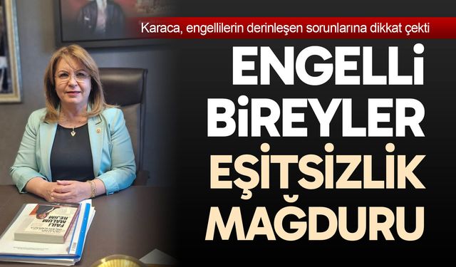 Karaca, “Engelli bireyler, eşitsizlik mağduru”
