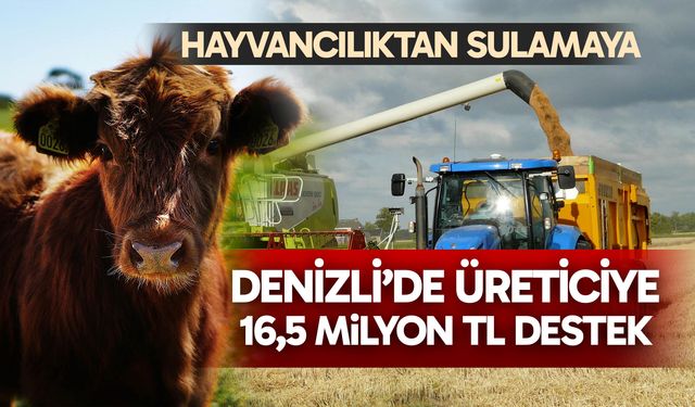 Denizli’de üreticiye 16,5 milyon tl destek