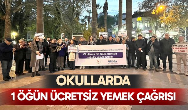 Okullarda 1 öğün ücretsiz yemek çağrısı