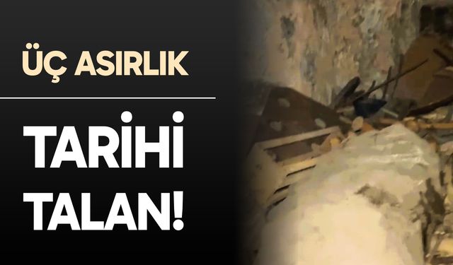 Denizli, Buldan'da defineciler tarihi hamamı talan etti