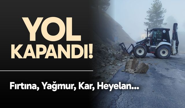 Denizli Çameli’de heyelan! Toprak kayması yolu kapattı...