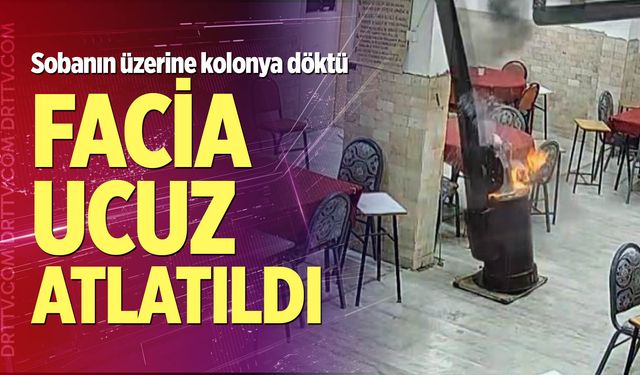 Sobaya dökülen kolonya ortalığı savaş alanına çevirdi