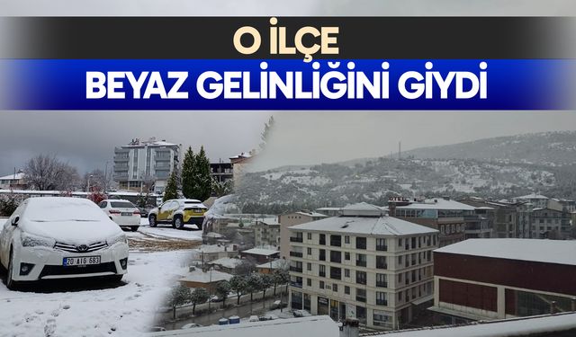 Denizli Kale'de kar yağışı etkili oldu...
