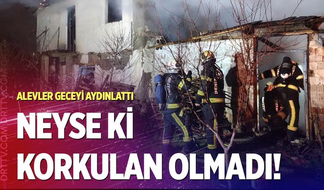 Denizli'de samanlık yangını...