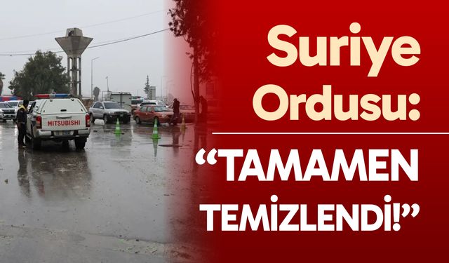 Suriye Ordusu: "Halep YPG'den tamamen temizlendi"
