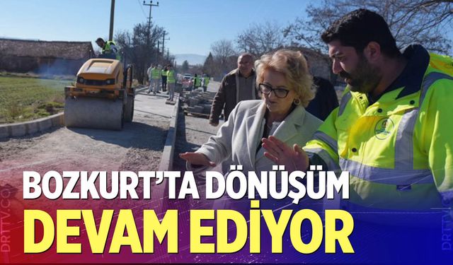 Bozkurt’ta kaldırım çalışmaları sürüyor