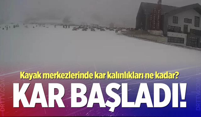 Denizli Kayak Merkezi’nde kar başladı! Kar kalınlığı…